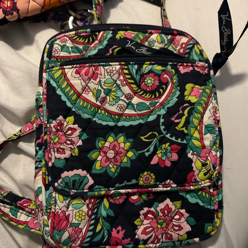 Vera Bradley Women's Paisley Backpack - Black and Green